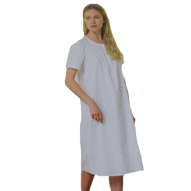 .CAMICIA NOTTE LINCLALOR IN STOFFA MANICA CORTA 100% COTONE ART.30837 MANICA RAGLAN SERAFINO