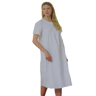 .CAMICIA NOTTE LINCLALOR IN STOFFA MANICA CORTA 100% COTONE ART.30837 MANICA RAGLAN SERAFINO