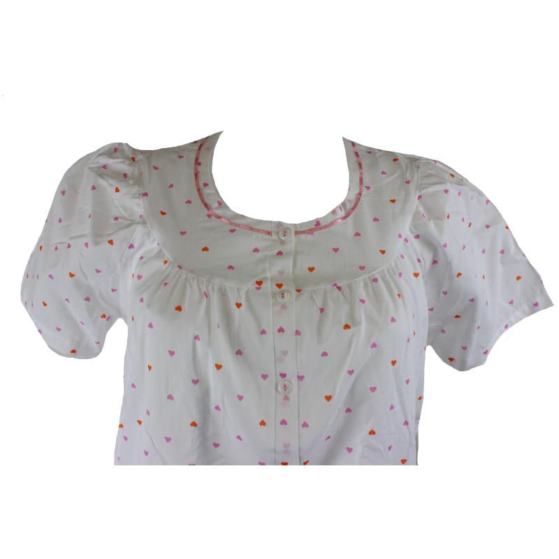 .CAMICIA NOTTE LINCLALOR IN STOFFA MANICA CORTA 100% COTONE ART.30837 MANICA RAGLAN SERAFINO