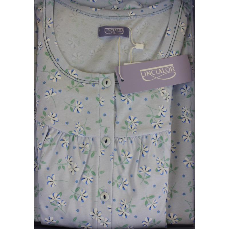 .CAMICIA NOTTE LINCLALOR 100% COTONE MAGLINA MANICA RAGLAN TAGLIE FORTI E CALIBRATE FINO TG.64 ART.75017