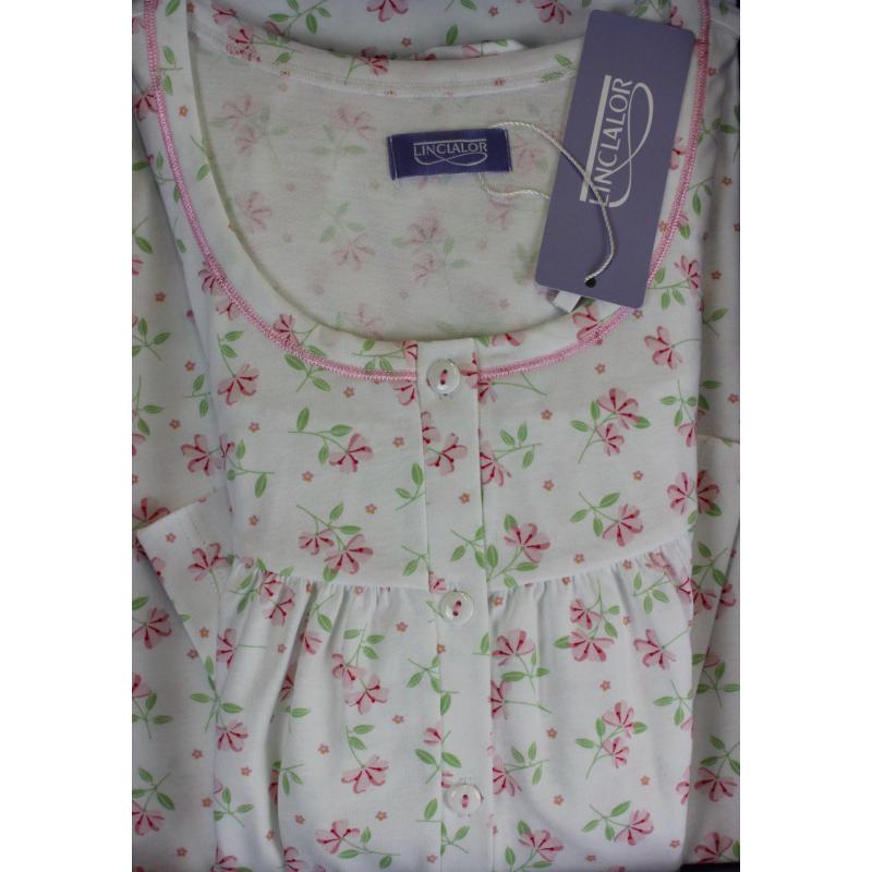 .CAMICIA NOTTE LINCLALOR 100% COTONE MAGLINA MANICA RAGLAN TAGLIE FORTI E CALIBRATE FINO TG.64 ART.75017