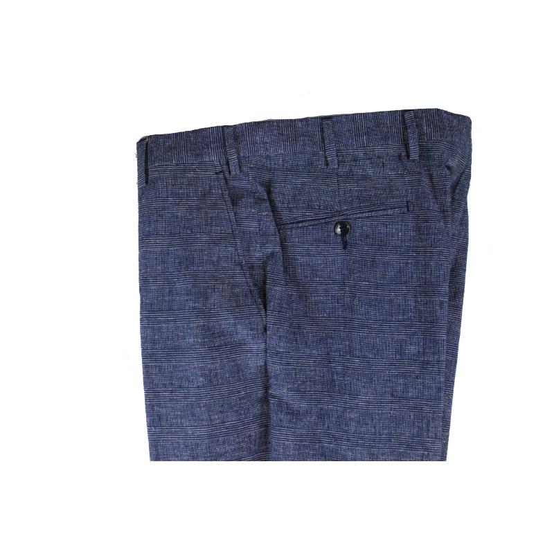 PANTALONE UOMO CLASSICO LINO E COTONE FANTASIA TG.46-62 VESTIBILITÀ COMODA TAGLIE FORTI