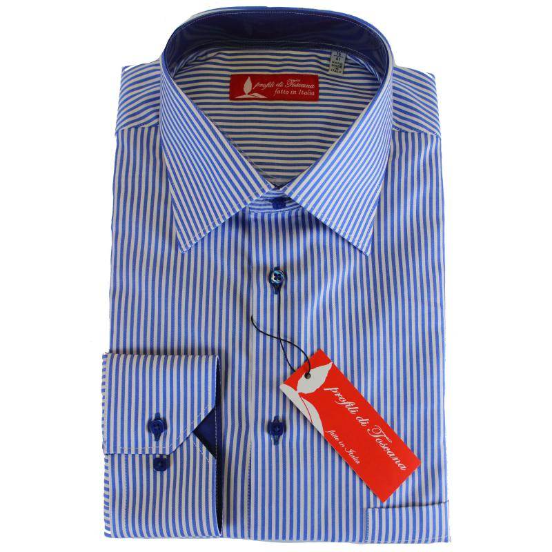 CAMICIA UOMO 100% COTONE LAVORAZIONE ARTIGIANALE MADE IN ITALY 39-46 ART.24303