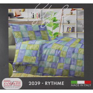 .COMPLETO LENZUOLA MATRIMONIALE PURO COTONE MADE IN ITALY RITHME