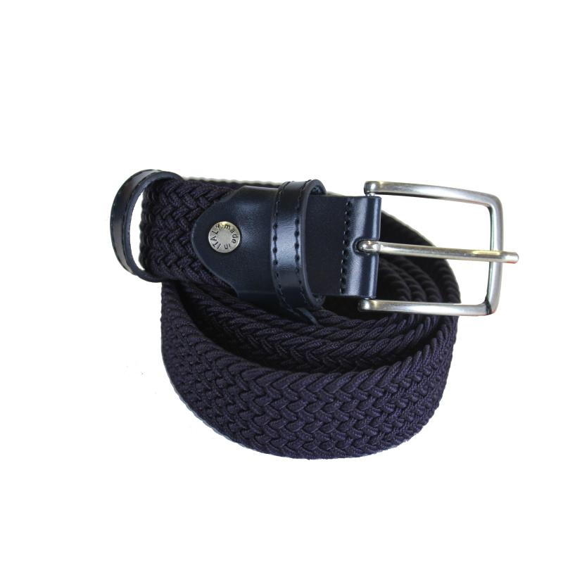 CINTURA UOMO ELASTICO INTRECCIATA MADE IN ITALY ART.ELAST BLU
