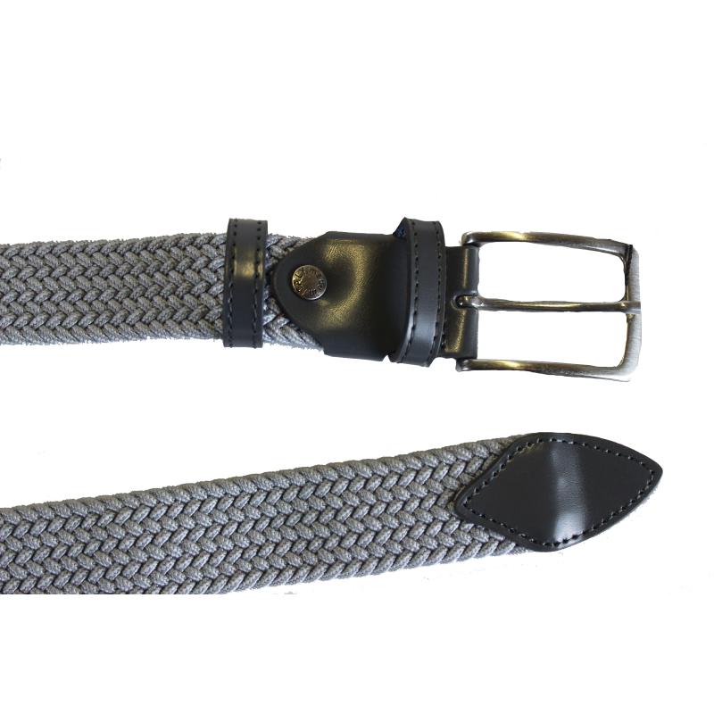 CINTURA UOMO ELASTICO INTRECCIATA MADE IN ITALY ART.ELAST GRIGIO PERLA