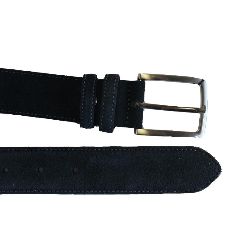 CINTURA UOMO VERA PELLE MADE IN ITALY ART.SCAM BLU