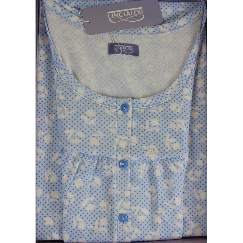 .CAMICIA NOTTE LINCLALOR. SPALLA LARGA 100% COTONE MAGLINA TAGLIE FORTI E CALIBRATE FINO ALLA TG.60 ART.75003