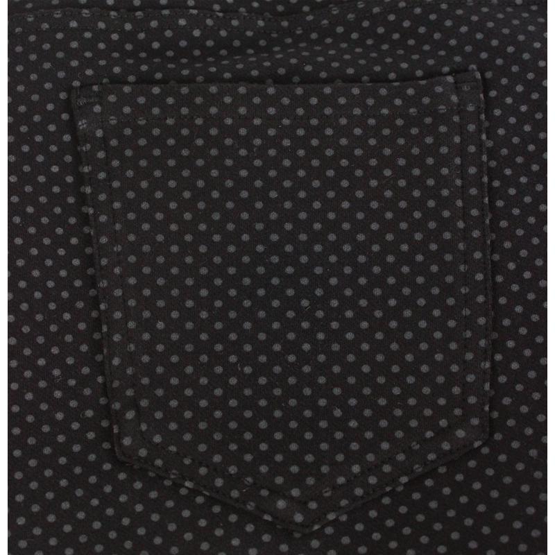 PANTALONE DONNA RAGNO COTONE ELASTICIZZATO FANTASIA NERO 70362Z
