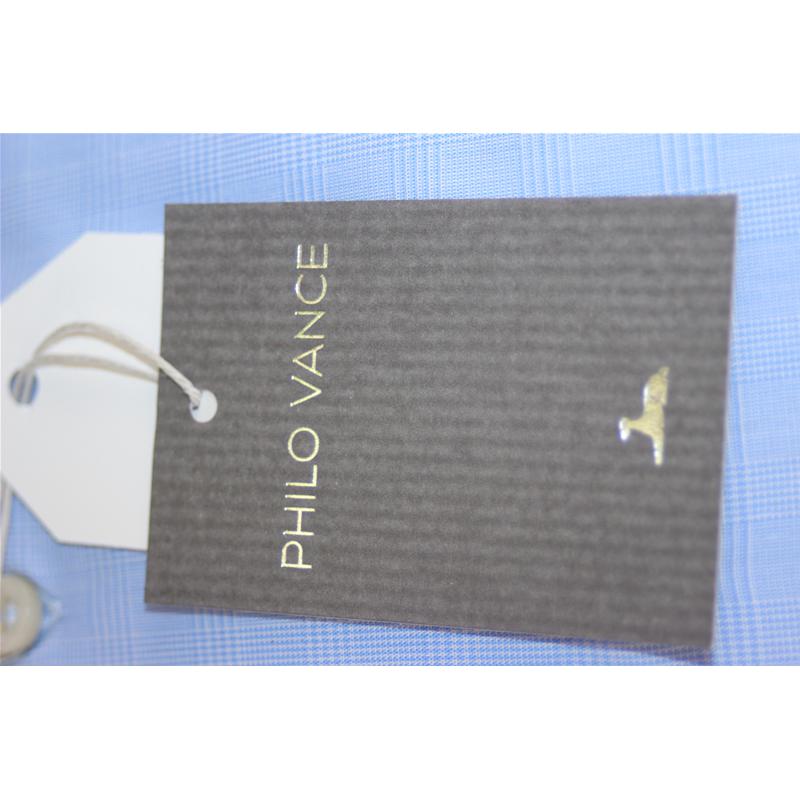CAMICIA UOMO CALIBRATA 100% COTONE COLLO TG 50-51-52-53-54 PHILO VANCE QUADRI