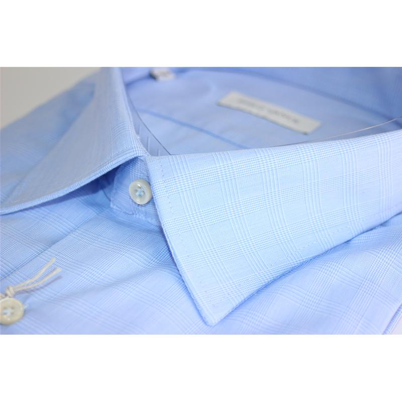 CAMICIA UOMO CALIBRATA 100% COTONE COLLO TG 50-51-52-53-54 PHILO VANCE QUADRI