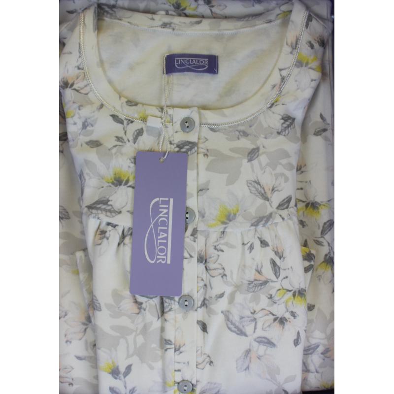 CAMICIA NOTTE LINCLALOR ART.92061 CALDO COTONE 100% COTONE MAGLINA TAGLIE FORTI E MANICA RAGLAN FINO ALLA TG.60