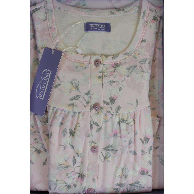 CAMICIA NOTTE LINCLALOR ART.92061 CALDO COTONE 100% COTONE MAGLINA TAGLIE FORTI E MANICA RAGLAN FINO ALLA TG.60