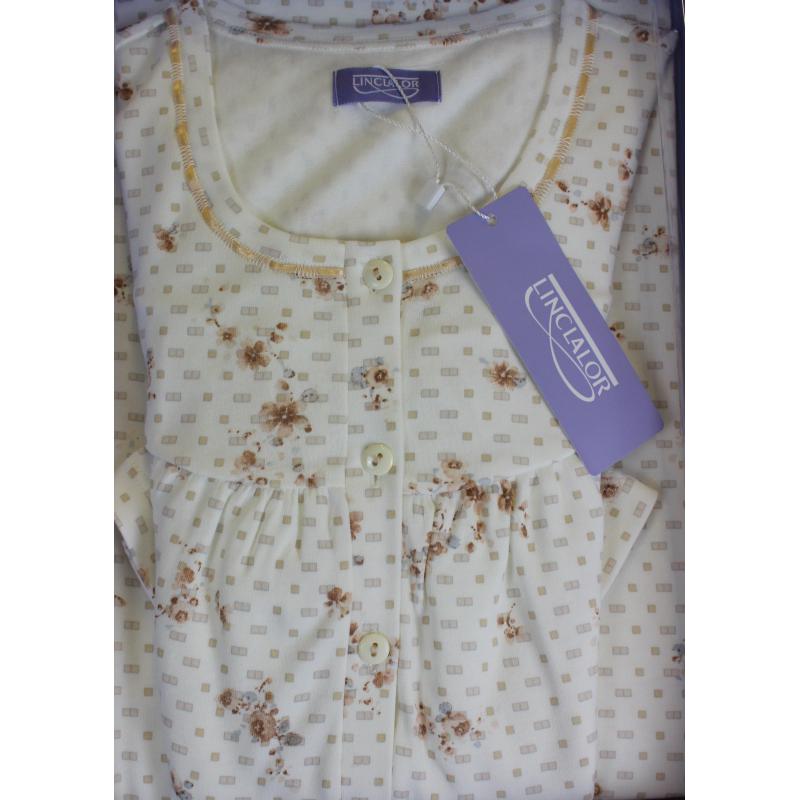 CAMICIA NOTTE LINCLALOR ART.92069/92093 CALDO COTONE 100% COTONE MAGLINA TAGLIE FORTI E MANICA RAGLAN FINO ALLA TG.64