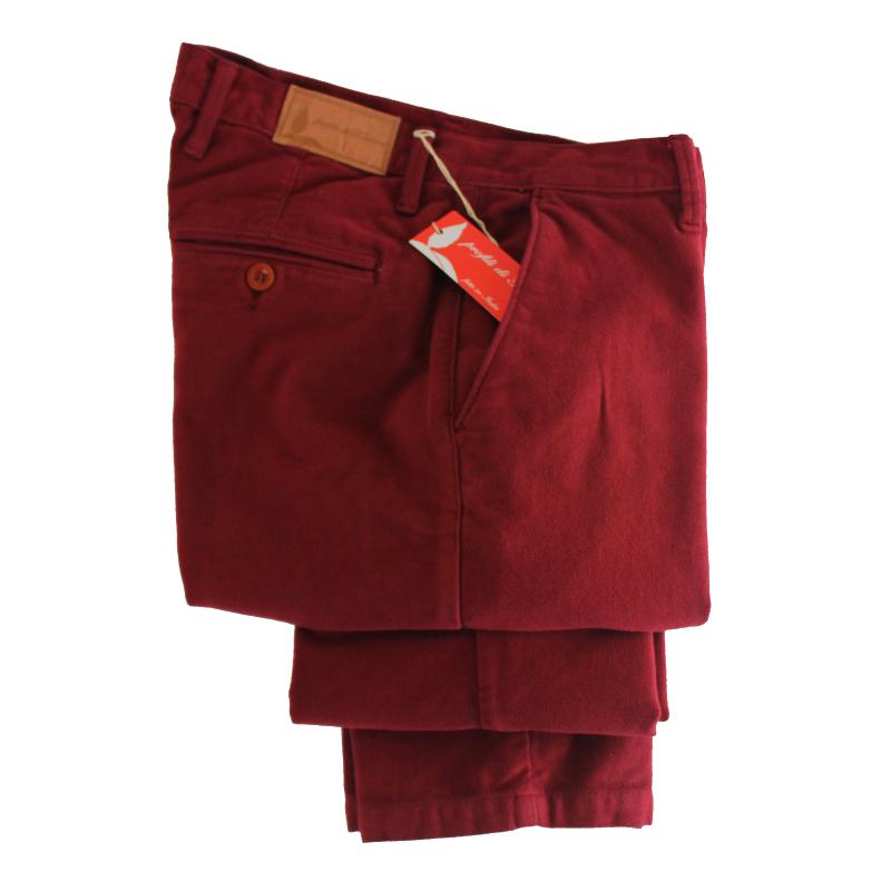 PANTALONE UOMO CHINO MADE IN ITALY VITA REGOLARE GAMBA DRITTA COTONE INVERNALE ELASTICIZZATO ART.BARONTOLI