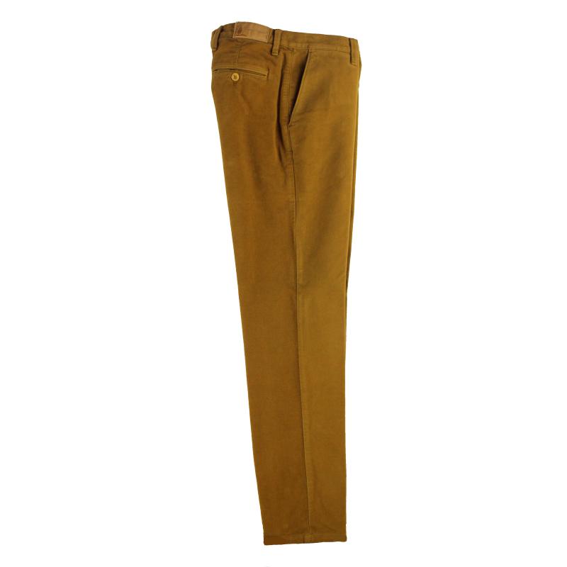 PANTALONE UOMO CHINO MADE IN ITALY VITA REGOLARE GAMBA DRITTA COTONE INVERNALE ELASTICIZZATO ART.BARONTOLI