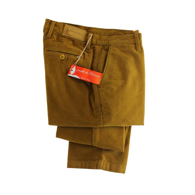 PANTALONE UOMO CHINO MADE IN ITALY VITA REGOLARE GAMBA DRITTA COTONE INVERNALE ELASTICIZZATO ART.BARONTOLI