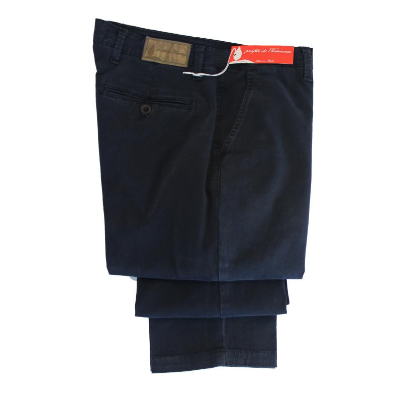 UOMO PANTALONE CHINO MADE IN ITALY VITA REGOLARE GAMBA DRITTA COTONE ELASTICIZZATO 4 STAGIONI ART.FIRENZE