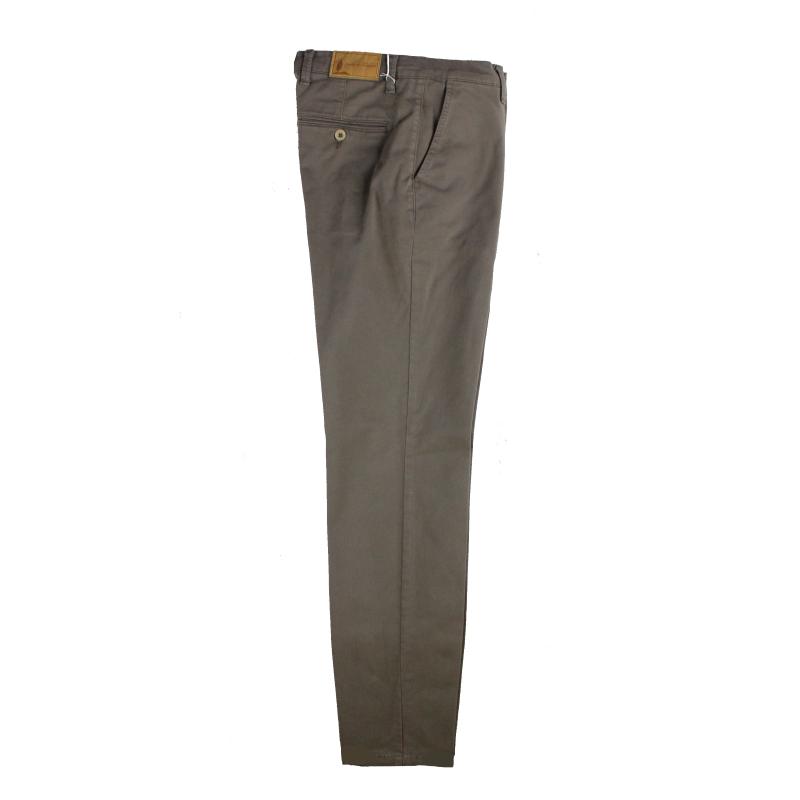 UOMO PANTALONE CHINO MADE IN ITALY VITA REGOLARE GAMBA DRITTA COTONE ELASTICIZZATO 4 STAGIONI ART.FIRENZE