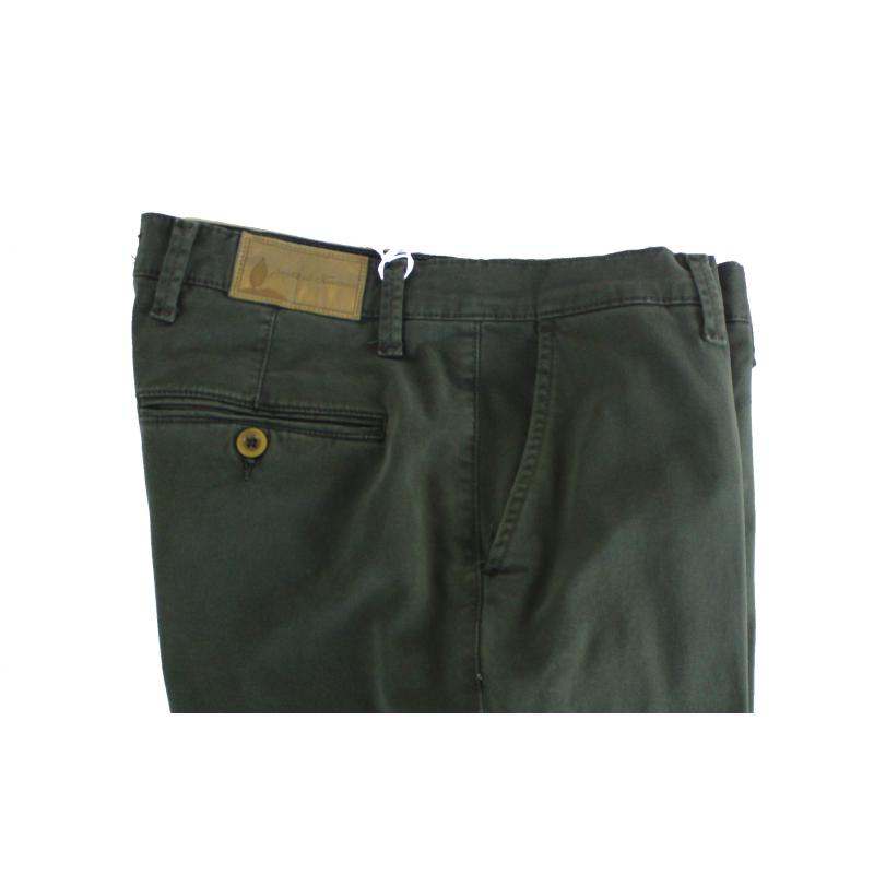 .UOMO PANTALONE CHINO MADE IN ITALY VITA REGOLARE GAMBA DRITTA COTONE ELASTICIZZATO 4 STAGIONI ART.FIRENZE