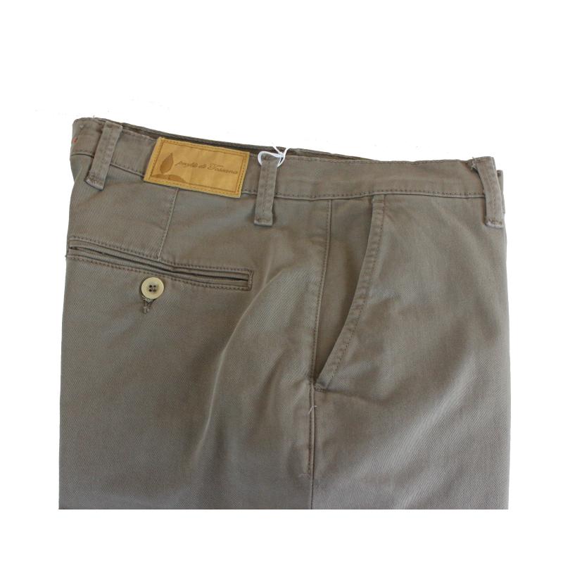 .UOMO PANTALONE CHINO MADE IN ITALY VITA REGOLARE GAMBA DRITTA COTONE ELASTICIZZATO 4 STAGIONI ART.FIRENZE