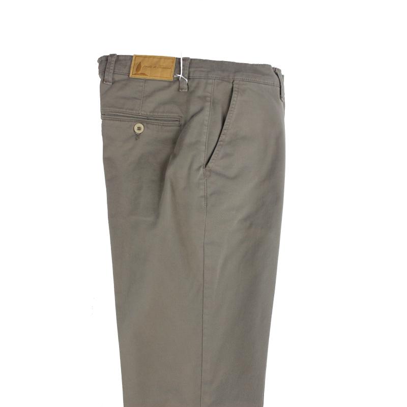 .UOMO PANTALONE CHINO MADE IN ITALY VITA REGOLARE GAMBA DRITTA COTONE ELASTICIZZATO 4 STAGIONI ART.FIRENZE