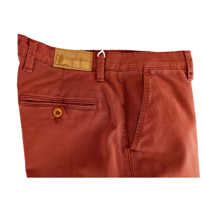 .UOMO PANTALONE CHINO MADE IN ITALY VITA REGOLARE GAMBA DRITTA COTONE ELASTICIZZATO 4 STAGIONI ART.FIRENZE