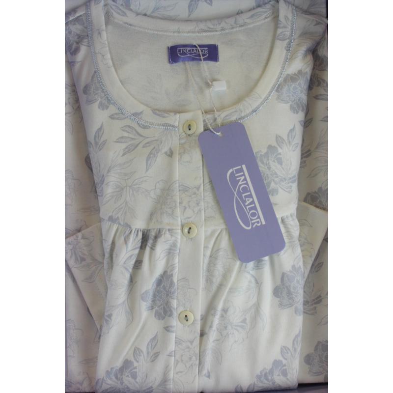 .CAMICIA NOTTE LINCLALOR 100% COTONE MAGLINA TAGLIE FORTI E CALIBRATE ART.75108