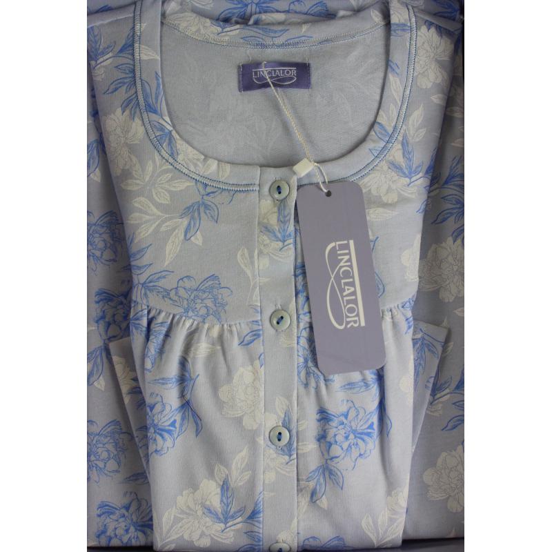 .CAMICIA NOTTE LINCLALOR 100% COTONE MAGLINA TAGLIE FORTI E CALIBRATE ART.75108