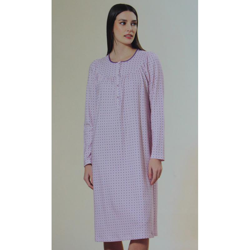CAMICIA NOTTE LINCLALOR ART.92077 CALDO COTONE 100% COTONE MAGLINA TAGLIE FORTI E MANICA RAGLAN FINO ALLA TG.60