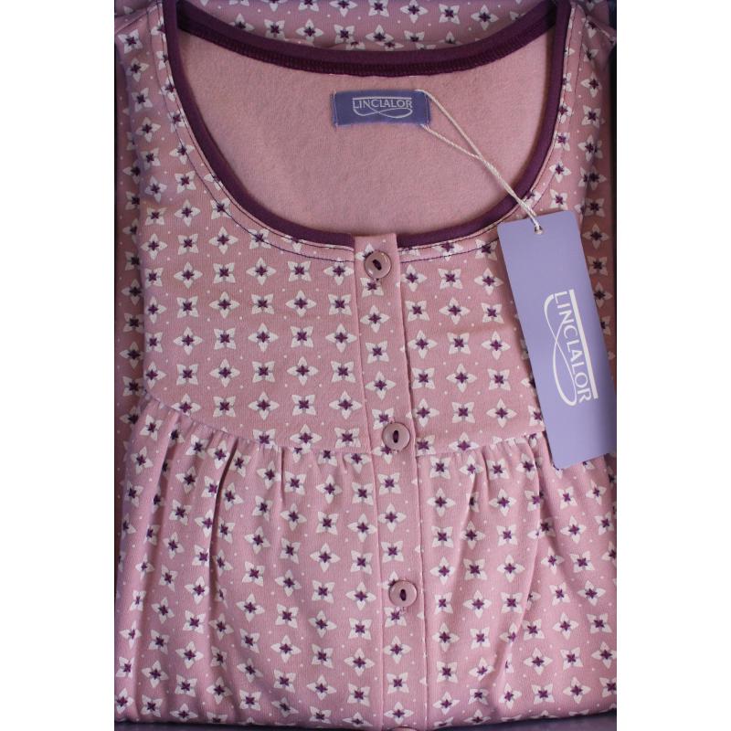 CAMICIA NOTTE LINCLALOR ART.92077 CALDO COTONE 100% COTONE MAGLINA TAGLIE FORTI E MANICA RAGLAN FINO ALLA TG.60