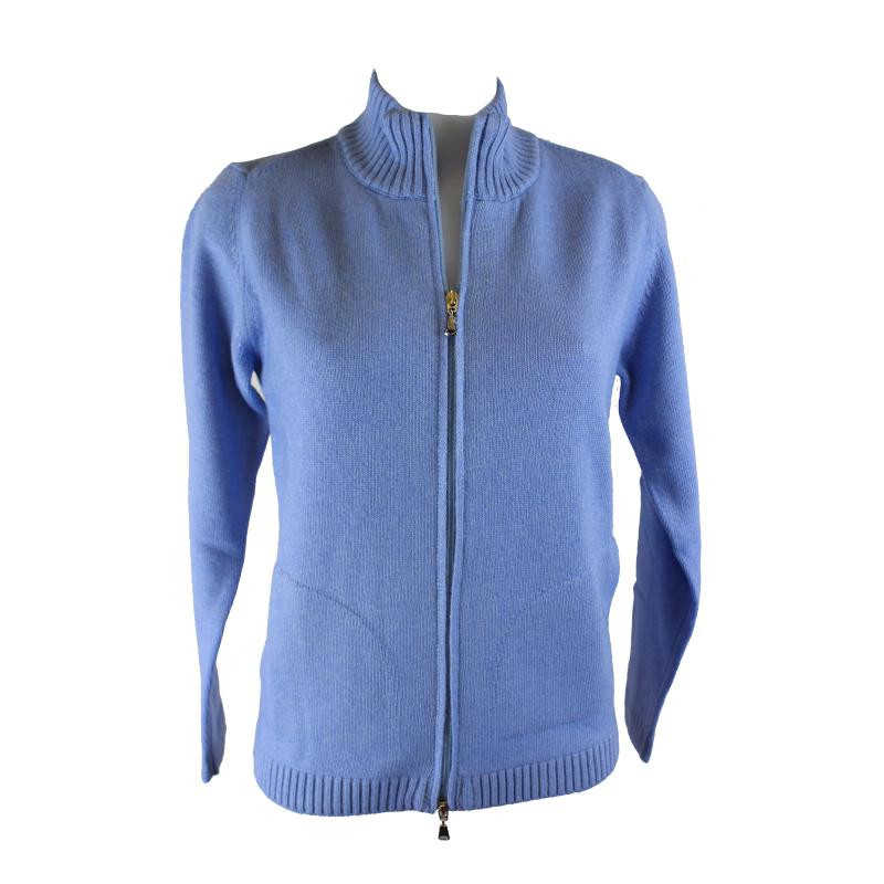 GIACCA DONNA ZIP TASCHE MADE IN ITALY MISTO LANA VISCOSA E CASHMERE ART.40050
